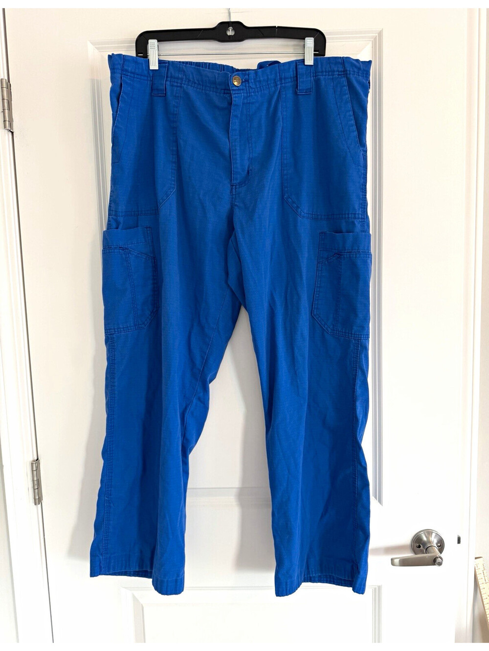 Carhartt Force Cross-Flex Scrub Blue Pants Womens XL Cargo Ripstop Workwear